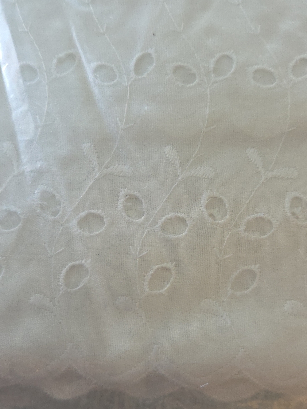 White Eyelet King Size Dust Ruffle /Bed Skirt